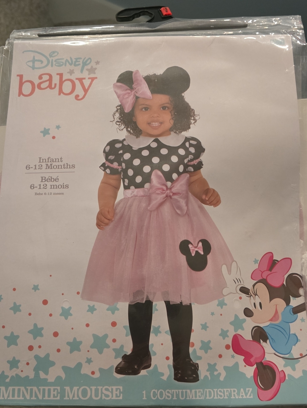 Disney Baby Minnie Mouse Pink and Black Tulle Dress Costume